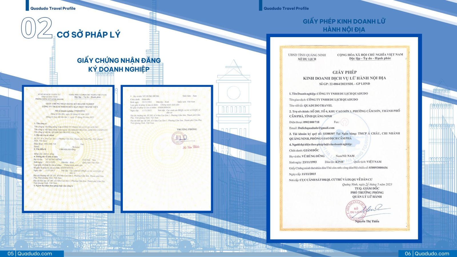 Giấy phép đăng kí kinh doanh và giấy phép lữ hành 